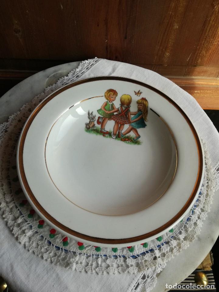 Segunda mano: PLATO DE PORCELANA - NI&Ntilde;AS JUGANDO . - Foto 2