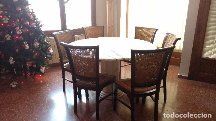Segunda mano: Importante mesa maciza redonda de m&aacute;rmol - Foto 3