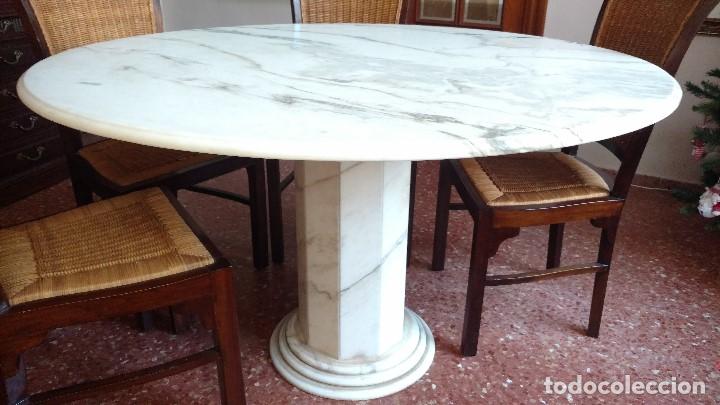 Segunda mano: Importante mesa maciza redonda de m&aacute;rmol - Foto 4