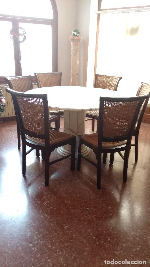 Segunda mano: Importante mesa maciza redonda de m&aacute;rmol - Foto 5