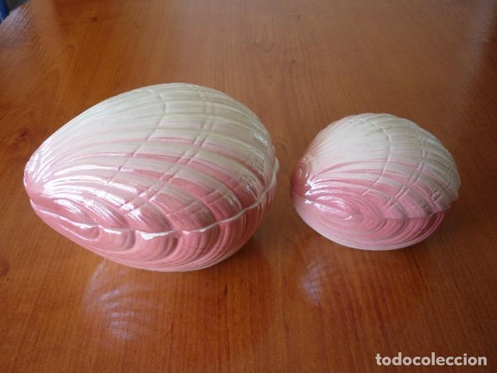 Segunda mano: DOS JOYEROS / CAJAS DE CER&Aacute;MICA CON FORMA DE CONCHAS - Foto 2