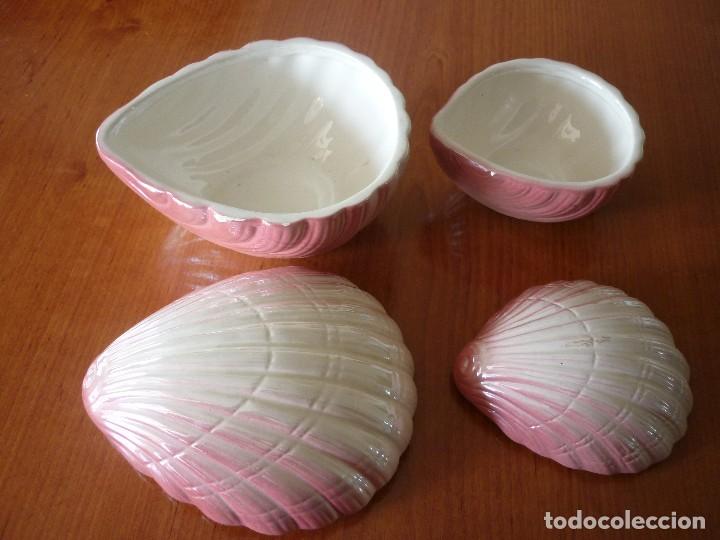 Segunda mano: DOS JOYEROS / CAJAS DE CER&Aacute;MICA CON FORMA DE CONCHAS - Foto 3