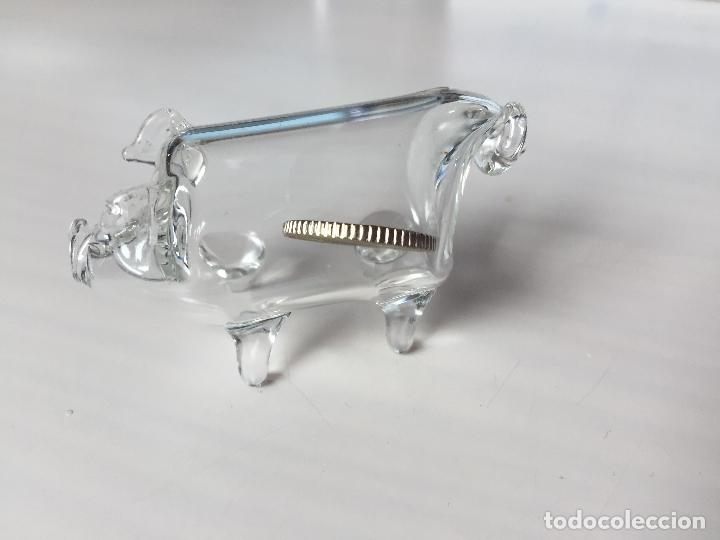 Segunda mano: CERDITO DE CRISTAL CON FIVE PENCE DE 1999 - Foto 3