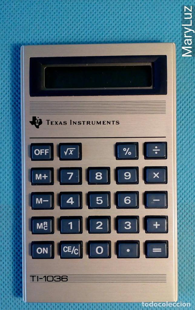 Segunda mano: CALCULADORA TEXAS INSTRUMENTS TI-1036. Con estuche. - Foto 1