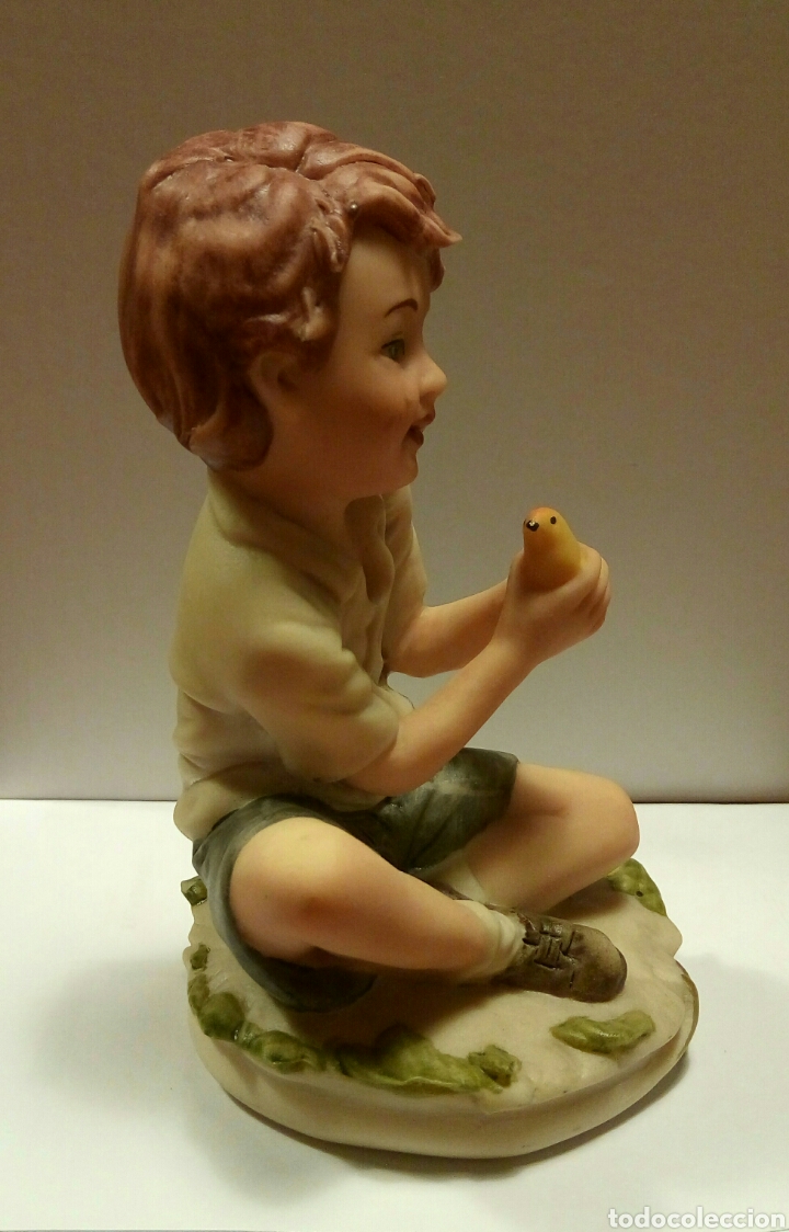 Segunda mano: Figura ni&ntilde;o con pajaro - Foto 3