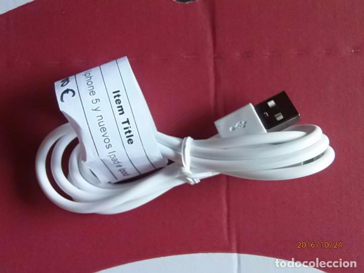 Segunda mano: CABLE USB PARA IPHONE 5 Y NUEVOS IPAD E IPOD - Foto 1