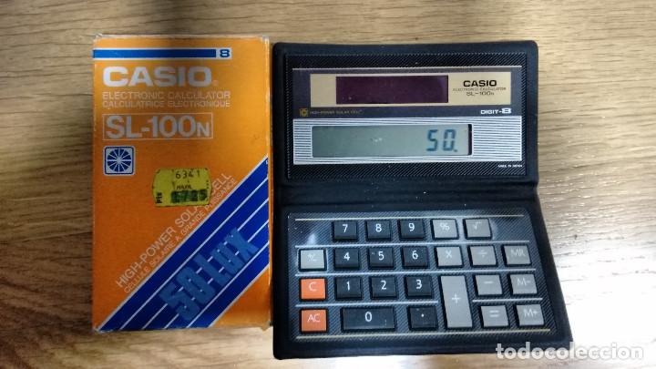 Segunda Mano: calculadora casio sl-100n años 80 con su caja funcionando,solar - Foto 1 - 80881163