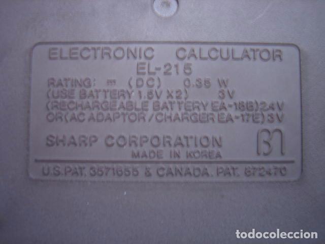 Segunda mano: Antigua calculadora Sharp Elsi Mate El-215 - Foto 4