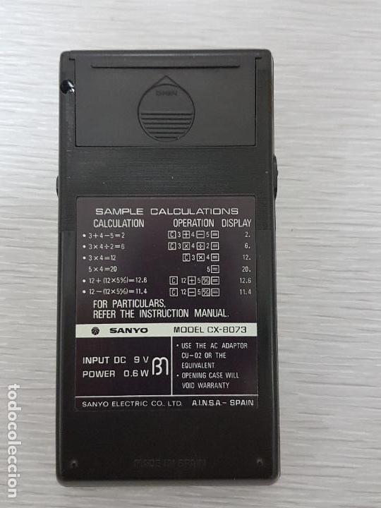 Segunda mano: CALCULADORA SANYO CX 8073 - VINTAGE - FUNCIONA - Foto 9