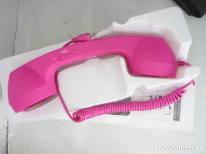Segunda mano: AURICULAR ROSA FUCSIA POP PHONE. - Foto 1