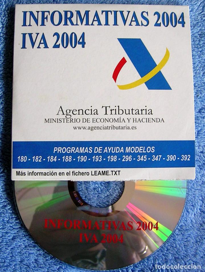 Segunda mano: CD - INFORMATIVAS 2004 IVA 2004 - PROGRAMAS DE AYUDA PARA VARIOS MODELOS - AGENCIA TRIBUTARIA - Foto 1