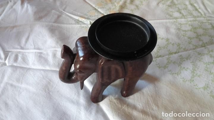 Segunda mano: Bonito elefante con soporte para vela. - Foto 1