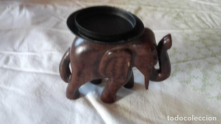 Segunda mano: Bonito elefante con soporte para vela. - Foto 2
