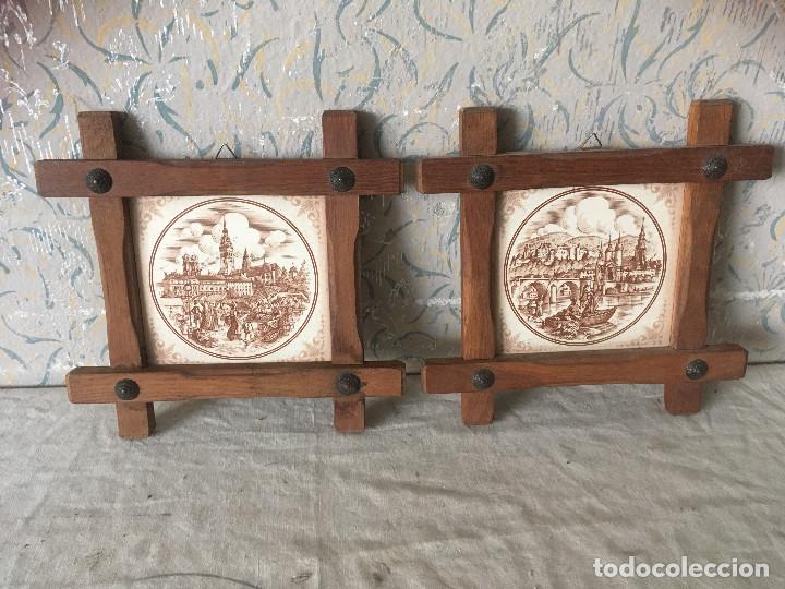 Segunda mano: PAREJA DE CUADRITOS CON AZULEJOS - Foto 1