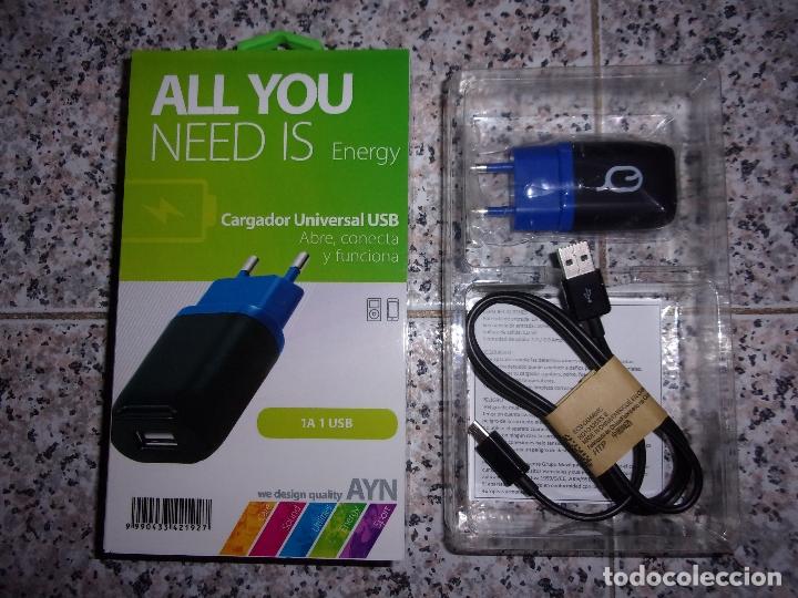 Segunda mano: CARGADOR AYN UNIVERSAL RED 1A AZUL. - Foto 1