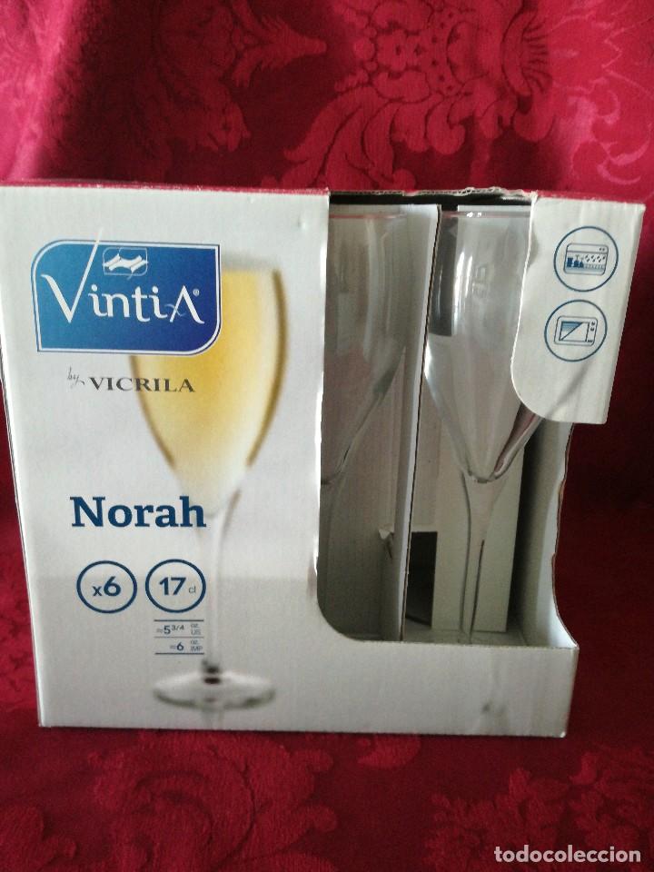 Segunda mano: JUEGO DE 6 COPAS DE CAVA O CHAMPAN - Foto 1