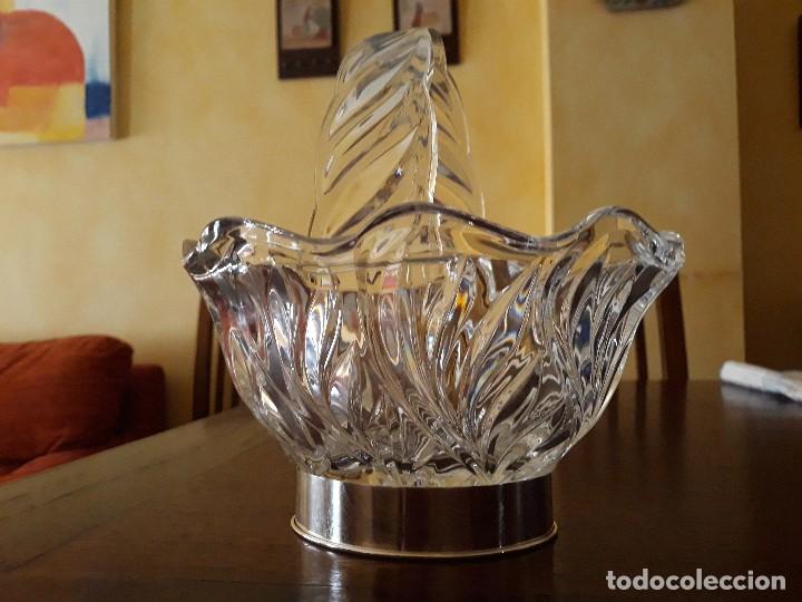 Segunda mano: CESTA DE PLATA Y CRISTAL - Foto 2