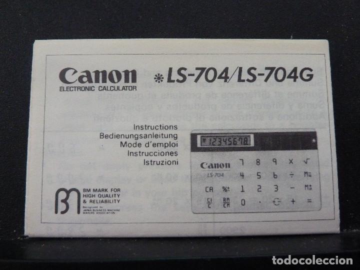 Segunda mano: CALCULADORA CANON LS-704 - Foto 6