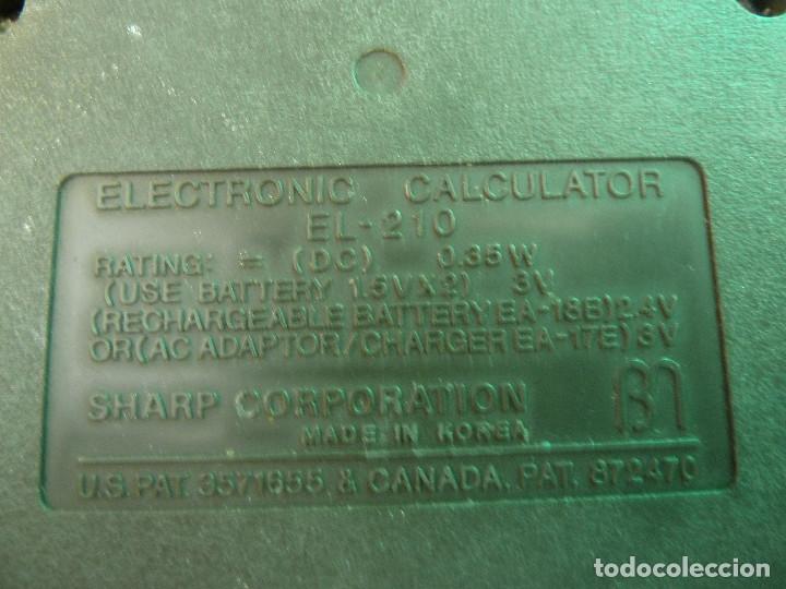 Segunda mano: CALCULADORA SHARP EL-210 - Foto 4
