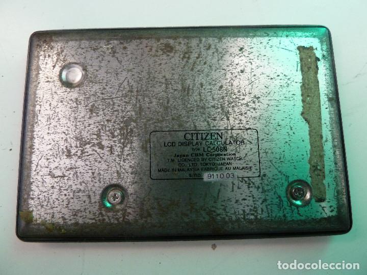 Segunda mano: CALCULADORA CITIZEN LC-508N - Foto 2