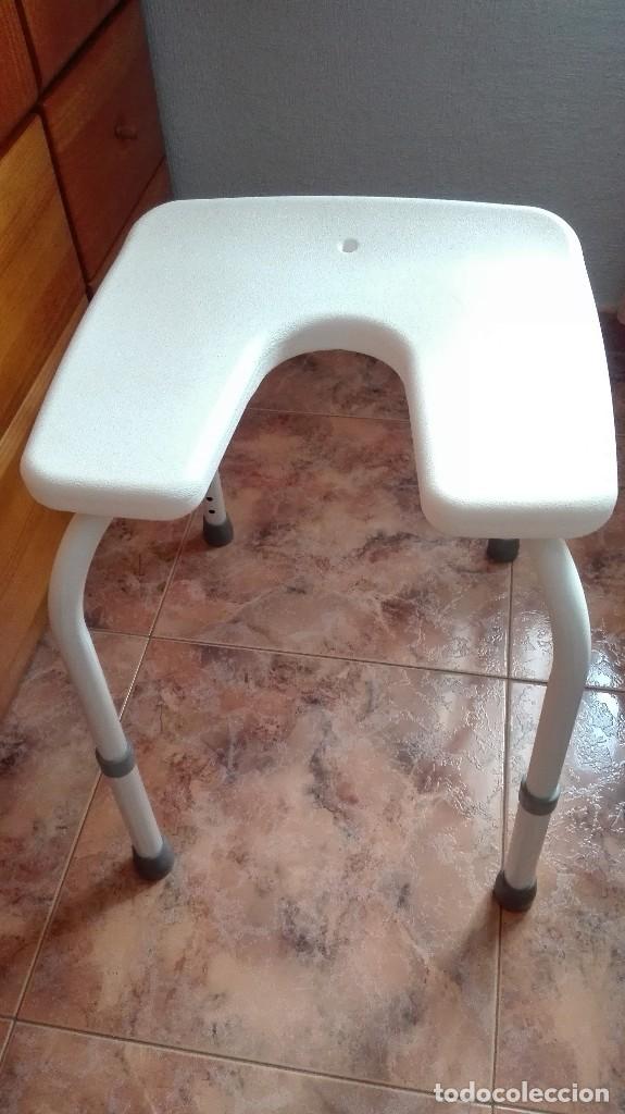 Segunda mano: Banqueta ducha de aluminio,plegable y regulable - Foto 1