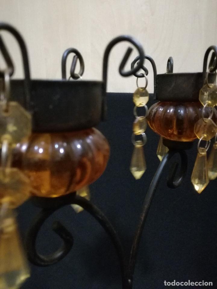 Segunda mano: PORTAVELAS CANDELABRO DE HIERRO - Foto 2