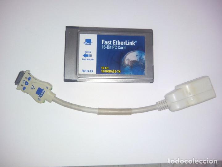 Segunda mano: TARJETA FAST ETHERLINK LAN PCMCIA 3C574 - Foto 1
