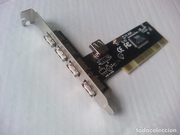 Segunda mano: TARJETA USB MULTI PUERTO PCI 4+1 - Foto 1