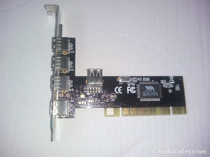 Segunda mano: TARJETA USB MULTI PUERTO PCI 4+1 - Foto 2