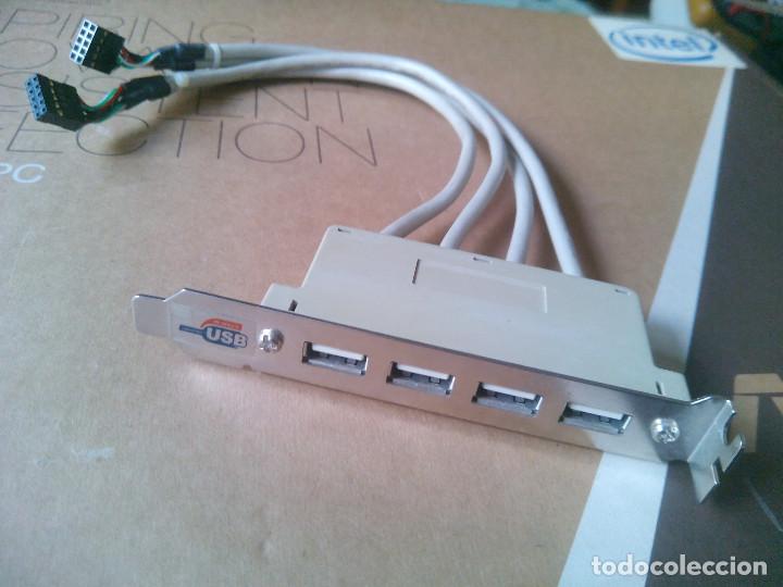 Segunda mano: ADAPTADOR 4 PUERTOS USB DOBLE A PLACA - Foto 1