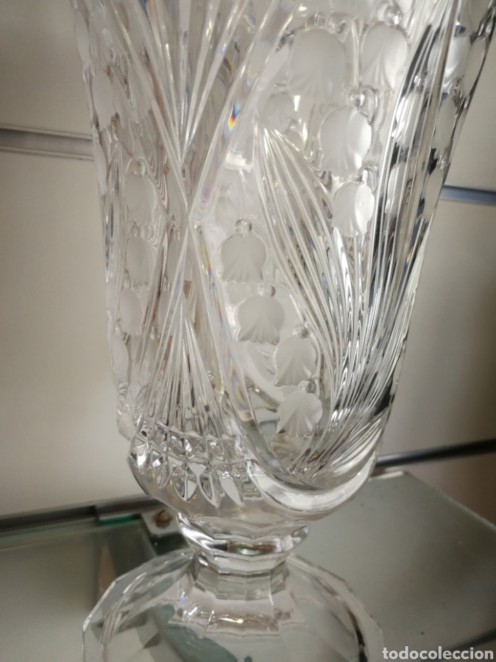 Segunda mano: JARR&Oacute;N FLORERO DE CRISTAL TALLADO - Foto 8