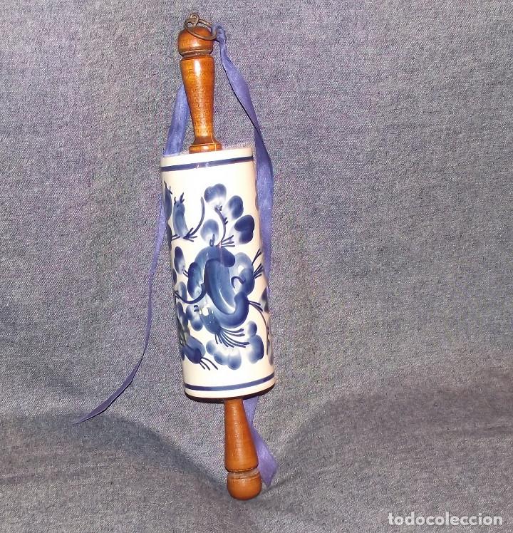 Segunda mano: MAZO DE AMASAR CERAMICO CON MANGOS DE MADERA. - Foto 2