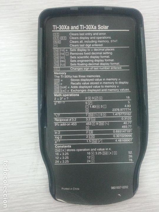 Segunda mano: CALCULADORA TEXAS INSTRUMENTS TI-30Xa - Foto 3