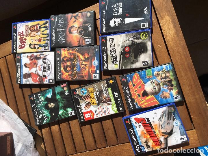 Segunda mano: Pack PS2 + volante + mando + memory card + juegos | Funciona - Foto 2