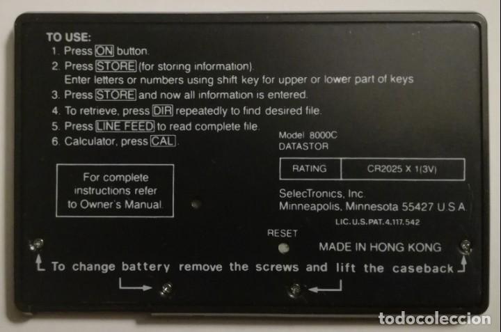 Segunda mano: CALCULADORA SELECTRONICS DATA STOR 8000C CON FUNDA - Foto 3