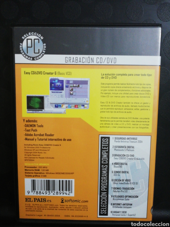 Segunda mano: Easy CD DVD creator 6 ,grabaci&oacute;n CD DVD. PC - Foto 2