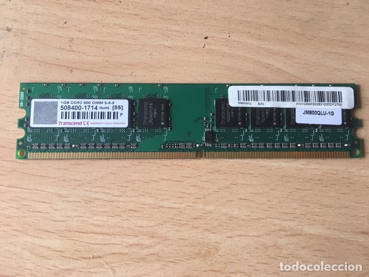 Segunda mano: TARJETA MEMORIA 1GB DDR2 800 DIMM - Foto 1