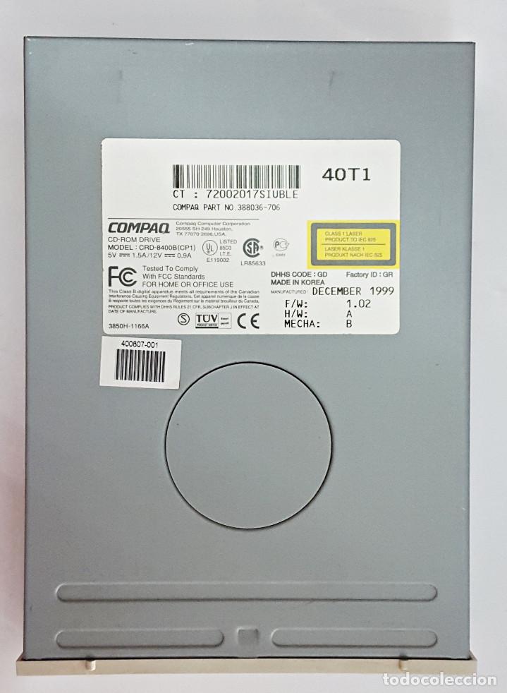 Segunda mano: Disketera de ordenador CD-Rom DRIVE COMPAQ MOD:CRD-8400-B.(CP) - Foto 2