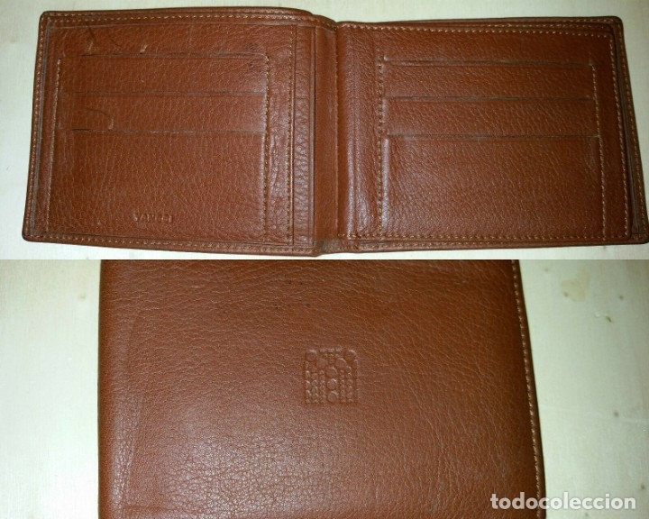 Segunda mano: BILLETERO PORTA DOCUMENTOS,PIEL MARRON. - Foto 1