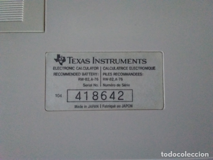 Segunda mano: 12-ANTIGUA CALCULADORA TEXAS INSTRUMENTS TI-30 GALAXY, funciona. - Foto 4