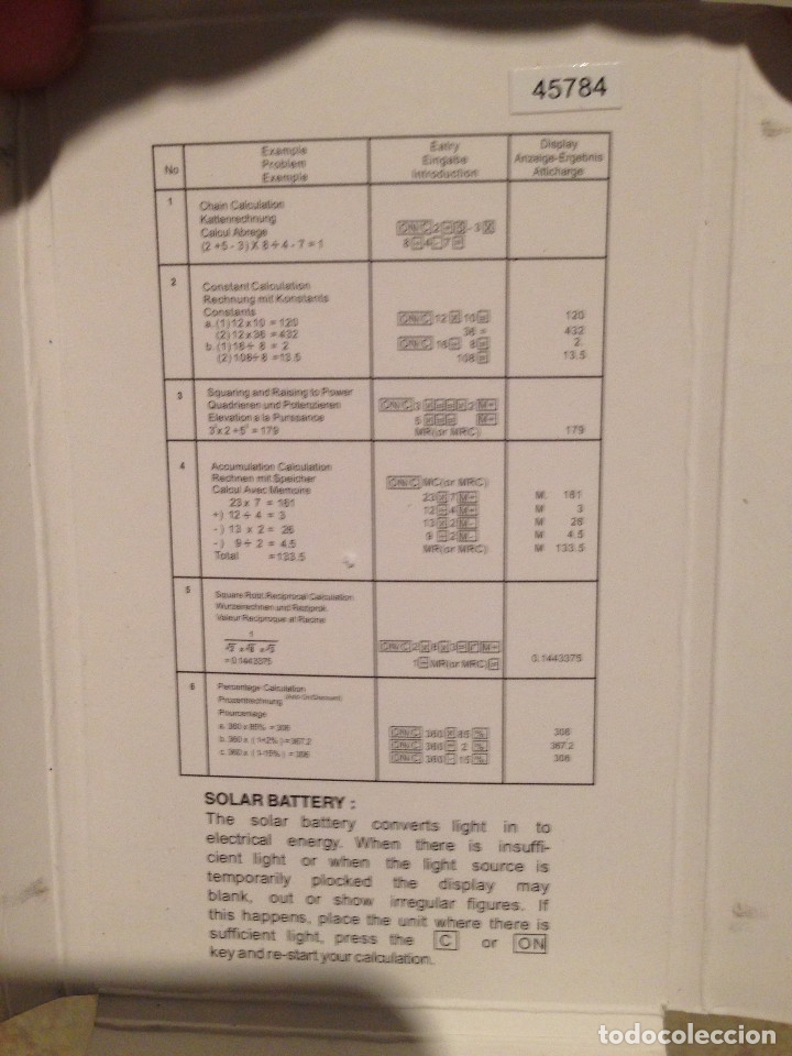 Segunda mano: Calculadora solar de bolsillo,De caja Espa&ntilde;a. - Foto 3