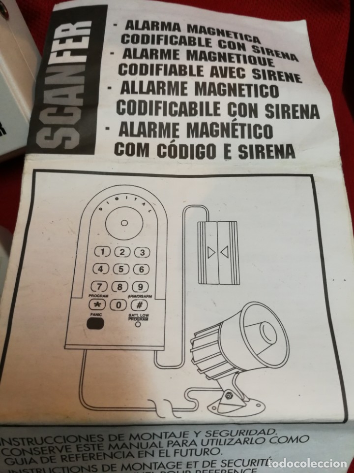 Segunda mano: ALARMA MAGNETICA CODIFICABLE CON SIRENA MARCA SCANFER - Foto 2