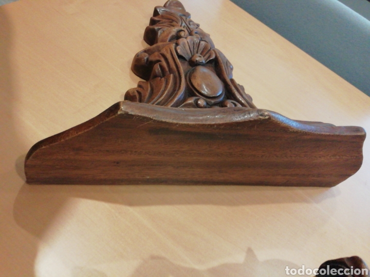 Segunda mano: Gran Peana de madera con pareja elefantes - Foto 3
