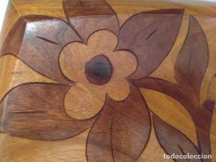 Segunda mano: BANDEJA DE MADERA LABRADA ARTESANAL TEKA - Foto 5