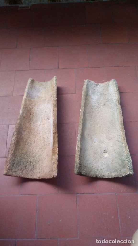 Segunda mano: 7 TEJAS ANTIGUAS DE BARRO COCIDO - Foto 4