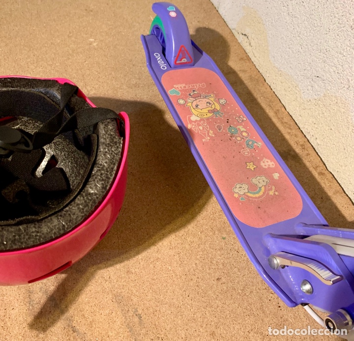 Segunda mano: Patinete de ni&ntilde;a con freno y casco. - Foto 5