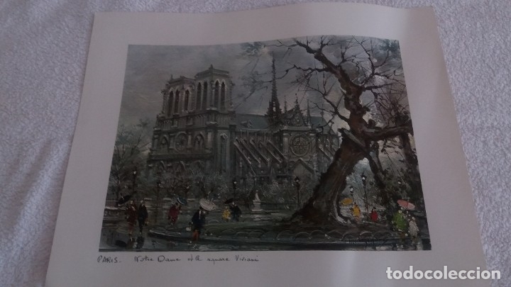Segunda mano: Lamina de Par&iacute;s . Notre-Dane - Foto 1