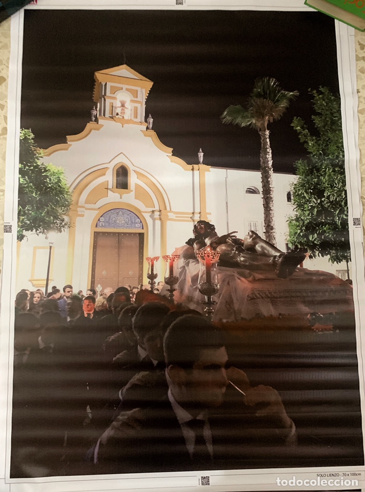 Segunda mano: Lienzo Cristo Yacente Hermandad Soledad de Coria del R&iacute;o - Foto 1