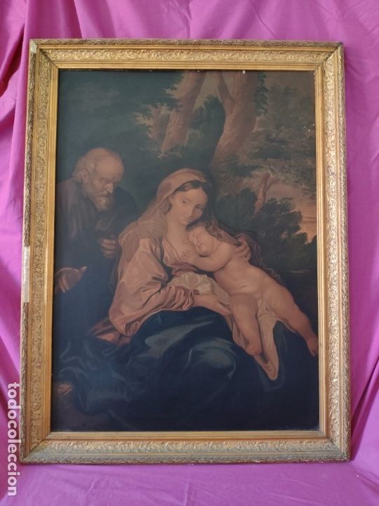 Segunda mano: PAPEL SOBRE LIENZO VIRGEN CON NI&Ntilde;O - AAA 043 - Foto 1