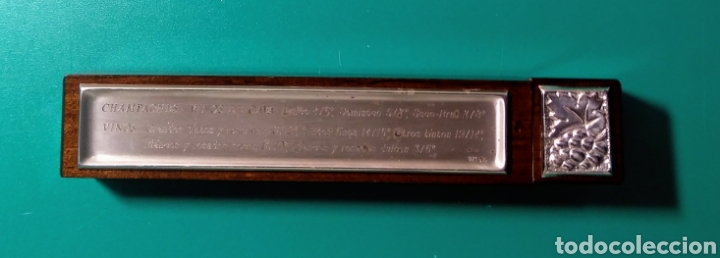 Segunda mano: Term&oacute;metro para vinos. Estuche de plata y madera. - Foto 3